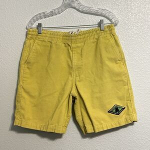 Teddy Fresh Corduroy Shorts Mens Size Medium Lime Green Yellow Drawstring